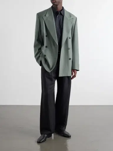 ssstein Wide-Leg Linen and Silk-Blend Twill Trousers - Men | Thumbnail 2 ssstein Wide-Leg Linen and Silk-Blend Twill Trousers - Men | Thumbnail 2