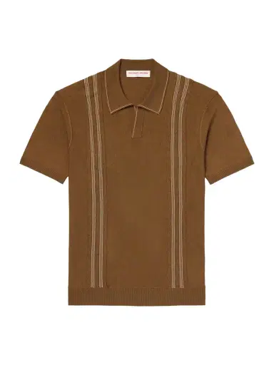 Orlebar Brown Horton Striped Silk and Organic Cotton-Blend Polo Shirt - Men | Thumbnail 1 Orlebar Brown Horton Striped Silk and Organic Cotton-Blend Polo Shirt - Men | Thumbnail 1