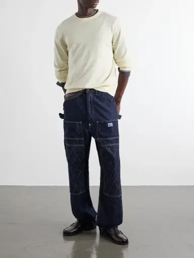 KAPITAL Lumber Straight-Leg Panelled Jeans - Men | Thumbnail 2 KAPITAL Lumber Straight-Leg Panelled Jeans - Men | Thumbnail 2