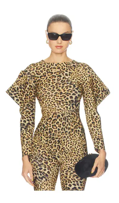 Norma Kamali Wing Sleeve Side Drape Top | Thumbnail 1 Norma Kamali Wing Sleeve Side Drape Top | Thumbnail 1