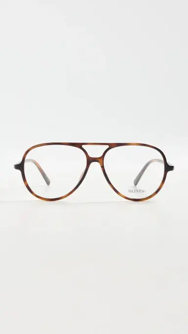 Valentino Ultralight V Logo Eyeglasses Havana/Transparent One Size | Thumbnail 2 Valentino Ultralight V Logo Eyeglasses Havana/Transparent One Size | Thumbnail 2
