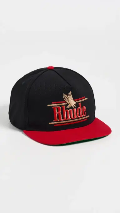 Rhude Rossa Structured Hat Black/Red One Size | Thumbnail 2 Rhude Rossa Structured Hat Black/Red One Size | Thumbnail 2