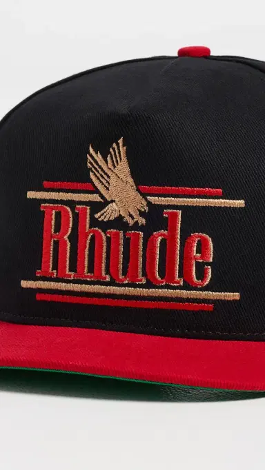 Rhude Rossa Structured Hat Black/Red One Size | Thumbnail 4 Rhude Rossa Structured Hat Black/Red One Size | Thumbnail 4