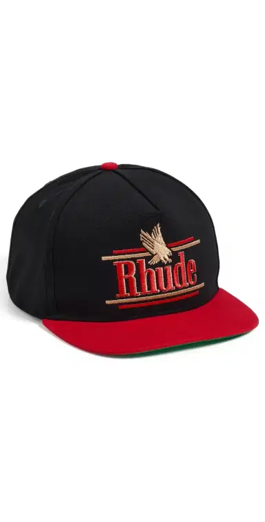 Rhude Rossa Structured Hat Black/Red One Size | Thumbnail 1 Rhude Rossa Structured Hat Black/Red One Size | Thumbnail 1
