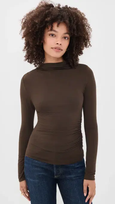 RAILS Joelle Ruched Tee Espresso | Thumbnail 2 RAILS Joelle Ruched Tee Espresso | Thumbnail 2
