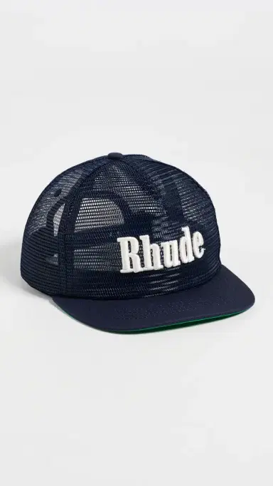 Rhude Logo Mesh Hat Navy / White One Size | Thumbnail 2 Rhude Logo Mesh Hat Navy / White One Size | Thumbnail 2