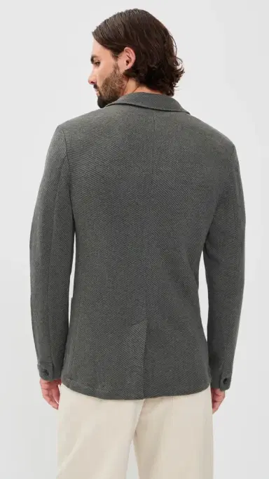 Faherty Inlet Knit Blazer Olive Charcoal elange | Thumbnail 3 Faherty Inlet Knit Blazer Olive Charcoal elange | Thumbnail 3