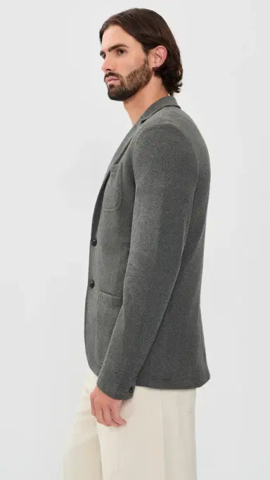 Faherty Inlet Knit Blazer Olive Charcoal elange | Thumbnail 4 Faherty Inlet Knit Blazer Olive Charcoal elange | Thumbnail 4