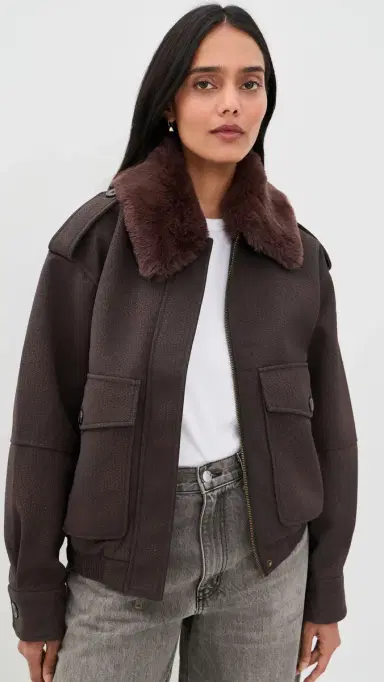 GOOD AMERICAN The Better Than Leather Faux Leather Bomber Jacket | Thumbnail 2 GOOD AMERICAN The Better Than Leather Faux Leather Bomber Jacket | Thumbnail 2