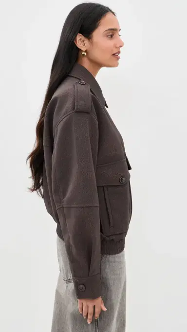 GOOD AMERICAN The Better Than Leather Faux Leather Bomber Jacket | Thumbnail 4 GOOD AMERICAN The Better Than Leather Faux Leather Bomber Jacket | Thumbnail 4