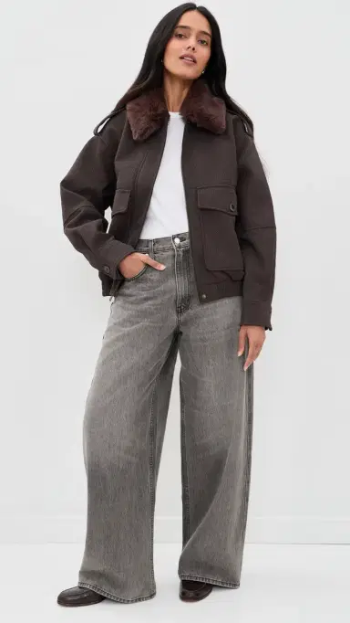 GOOD AMERICAN The Better Than Leather Faux Leather Bomber Jacket | Thumbnail 5 GOOD AMERICAN The Better Than Leather Faux Leather Bomber Jacket | Thumbnail 5