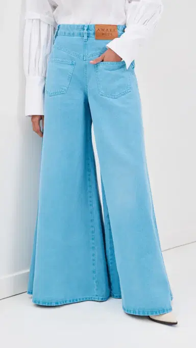 A.W.A.K.E. MODE A. W.A. K.E. MODE Super Wide Leg Mirror Jeans | Thumbnail 2 A.W.A.K.E. MODE A. W.A. K.E. MODE Super Wide Leg Mirror Jeans | Thumbnail 2
