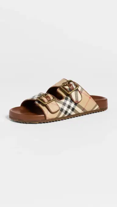 Burberry Urchin Checkered Sandals Archive Beige Ip Check | Thumbnail 2 Burberry Urchin Checkered Sandals Archive Beige Ip Check | Thumbnail 2