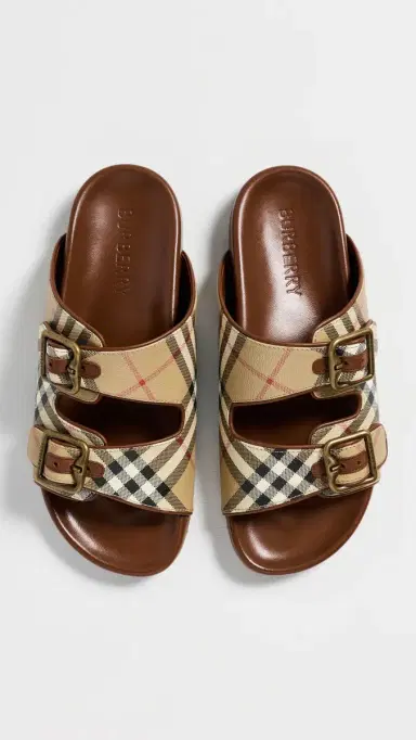 Burberry Urchin Checkered Sandals Archive Beige Ip Check | Thumbnail 5 Burberry Urchin Checkered Sandals Archive Beige Ip Check | Thumbnail 5