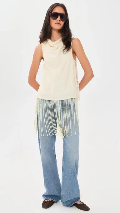 Sea Carlotta Fringe Top Cream | Thumbnail 2 Sea Carlotta Fringe Top Cream | Thumbnail 2