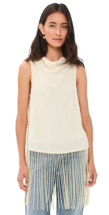 Sea Carlotta Fringe Top Cream | Thumbnail 1 Sea Carlotta Fringe Top Cream | Thumbnail 1