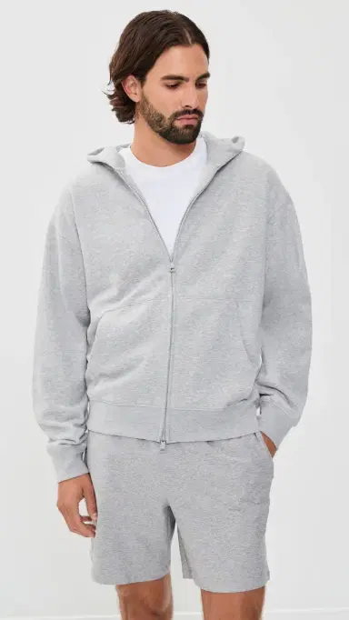 Beyond Yoga uxefleece Full Zip Hoodie ight Heather Gray | Thumbnail 2 Beyond Yoga uxefleece Full Zip Hoodie ight Heather Gray | Thumbnail 2