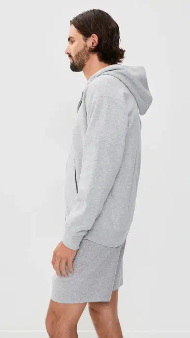 Beyond Yoga uxefleece Full Zip Hoodie ight Heather Gray | Thumbnail 4 Beyond Yoga uxefleece Full Zip Hoodie ight Heather Gray | Thumbnail 4