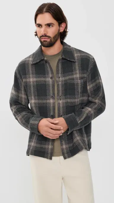 Madewell Chunky Twill Shirt Jacket Obsidian oss Chunky Plaid | Thumbnail 2 Madewell Chunky Twill Shirt Jacket Obsidian oss Chunky Plaid | Thumbnail 2