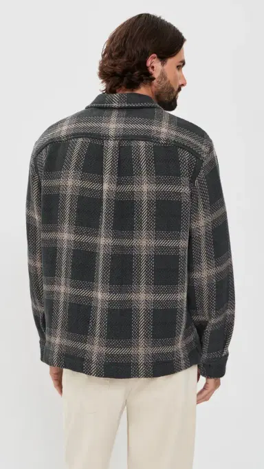 Madewell Chunky Twill Shirt Jacket Obsidian oss Chunky Plaid | Thumbnail 3 Madewell Chunky Twill Shirt Jacket Obsidian oss Chunky Plaid | Thumbnail 3