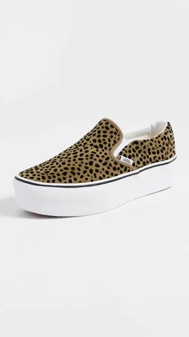 Vans Classic Slip On Stackform Sneakers Spotted Olive Brown/Black M 8/ W 9.5 | Thumbnail 2 Vans Classic Slip On Stackform Sneakers Spotted Olive Brown/Black M 8/ W 9.5 | Thumbnail 2