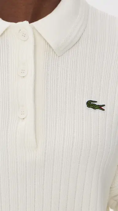 Lacoste Long Sleeve Polo Sweater Flour | Thumbnail 6 Lacoste Long Sleeve Polo Sweater Flour | Thumbnail 6