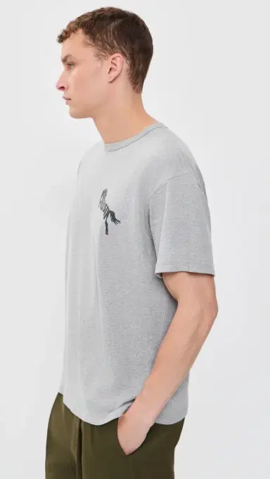 MM6 MAISON MARGIELA Graphic Tee Grey elange | Thumbnail 4 MM6 MAISON MARGIELA Graphic Tee Grey elange | Thumbnail 4