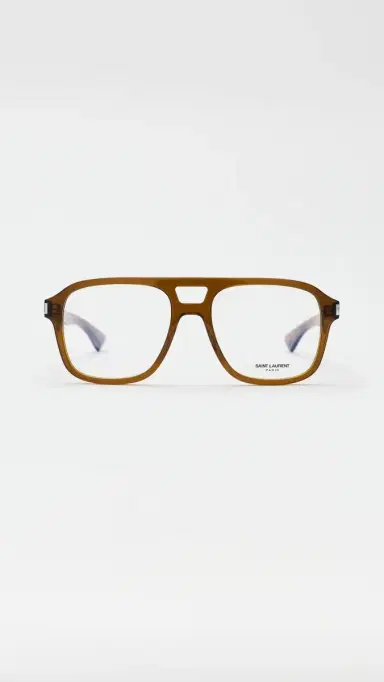 Saint Laurent 881 Eyeglasses Brown/Transparent One Size | Thumbnail 2 Saint Laurent 881 Eyeglasses Brown/Transparent One Size | Thumbnail 2