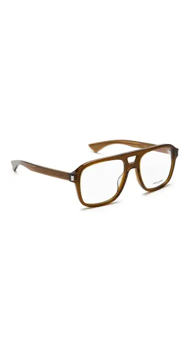 Saint Laurent 881 Eyeglasses Brown/Transparent One Size | Thumbnail 6 Saint Laurent 881 Eyeglasses Brown/Transparent One Size | Thumbnail 6