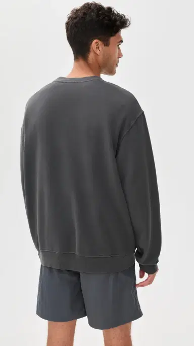 The Elder Statesman Unisex Daily Crew weatshirt Coal | Thumbnail 5 The Elder Statesman Unisex Daily Crew weatshirt Coal | Thumbnail 5