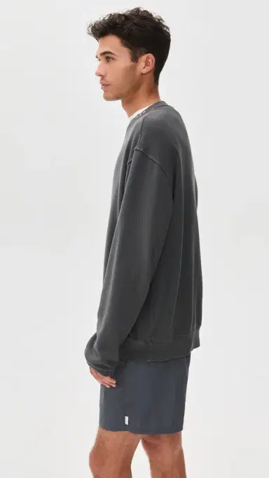 The Elder Statesman Unisex Daily Crew weatshirt Coal | Thumbnail 6 The Elder Statesman Unisex Daily Crew weatshirt Coal | Thumbnail 6