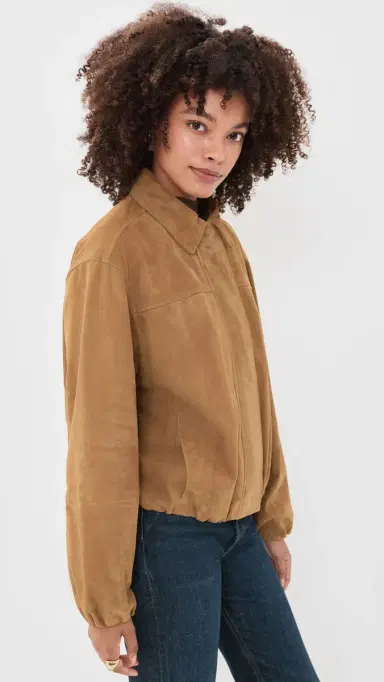 Joe's Jeans The Bella Suede Bomber Jacket Nutmeg | Thumbnail 4 Joe's Jeans The Bella Suede Bomber Jacket Nutmeg | Thumbnail 4