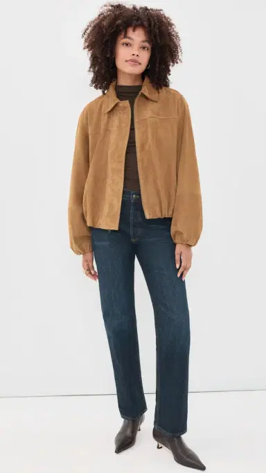 Joe's Jeans The Bella Suede Bomber Jacket Nutmeg | Thumbnail 5 Joe's Jeans The Bella Suede Bomber Jacket Nutmeg | Thumbnail 5