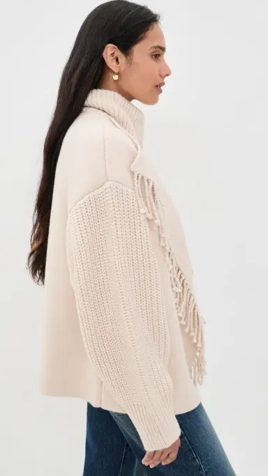 Frame The Cropped Jacquard Fringe Coat | Thumbnail 4 Frame The Cropped Jacquard Fringe Coat | Thumbnail 4