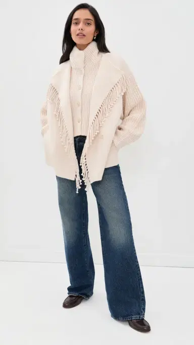 Frame The Cropped Jacquard Fringe Coat | Thumbnail 5 Frame The Cropped Jacquard Fringe Coat | Thumbnail 5