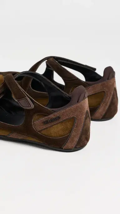 The Attico Floor 01 Suede Ballerina Flats Brown Shades | Thumbnail 4 The Attico Floor 01 Suede Ballerina Flats Brown Shades | Thumbnail 4