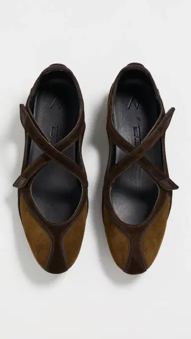 The Attico Floor 01 Suede Ballerina Flats Brown Shades | Thumbnail 5 The Attico Floor 01 Suede Ballerina Flats Brown Shades | Thumbnail 5