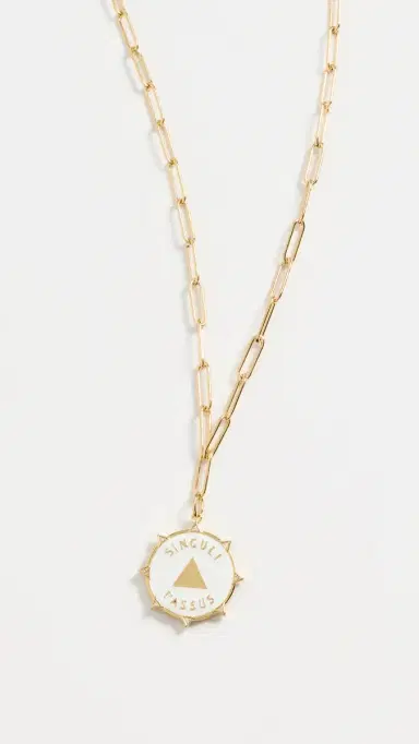 HART Enamel Resilience Bee Coin Necklace White/Gold One Size | Thumbnail 5 HART Enamel Resilience Bee Coin Necklace White/Gold One Size | Thumbnail 5