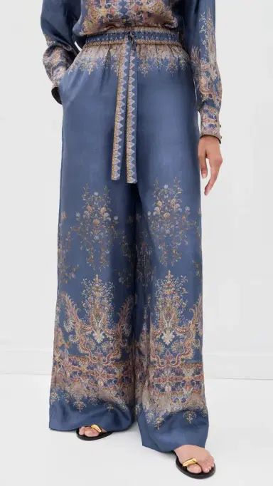Zimmermann Valiant Track Pants Navy Paisley | Thumbnail 3 Zimmermann Valiant Track Pants Navy Paisley | Thumbnail 3