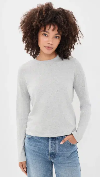 RAILS Cotton Cashmere Long Sleeve Tee Heather Grey | Thumbnail 2 RAILS Cotton Cashmere Long Sleeve Tee Heather Grey | Thumbnail 2