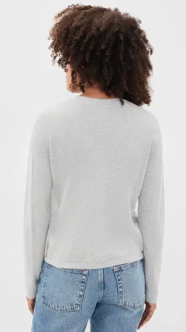 RAILS Cotton Cashmere Long Sleeve Tee Heather Grey | Thumbnail 3 RAILS Cotton Cashmere Long Sleeve Tee Heather Grey | Thumbnail 3