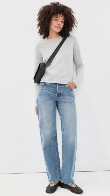 RAILS Cotton Cashmere Long Sleeve Tee Heather Grey | Thumbnail 5 RAILS Cotton Cashmere Long Sleeve Tee Heather Grey | Thumbnail 5