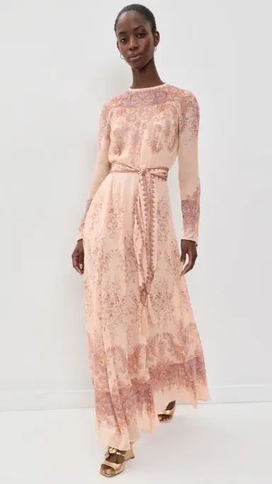 Zimmermann Valiant Sheath Dress Peach Paisley | Thumbnail 2 Zimmermann Valiant Sheath Dress Peach Paisley | Thumbnail 2