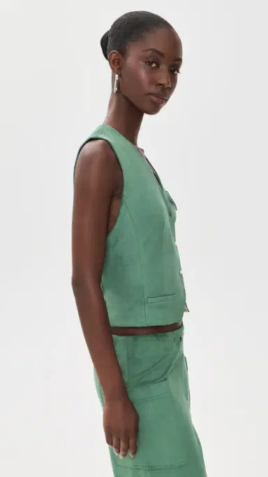 ALEXIS Aquila Faux Suede Vest Evergreen | Thumbnail 4 ALEXIS Aquila Faux Suede Vest Evergreen | Thumbnail 4