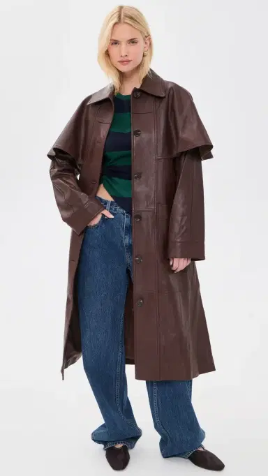 Sea Caitlin eather Trench Coat Brown | Thumbnail 5 Sea Caitlin eather Trench Coat Brown | Thumbnail 5