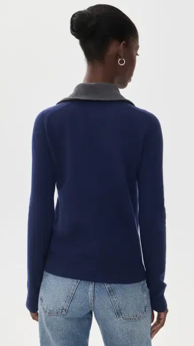 MM6 Maison Margiela Layered Knit Pullover Navy/Grey elange | Thumbnail 3 MM6 Maison Margiela Layered Knit Pullover Navy/Grey elange | Thumbnail 3