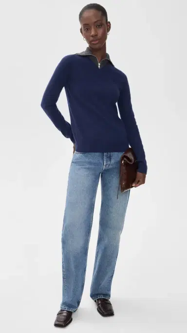 MM6 Maison Margiela Layered Knit Pullover Navy/Grey elange | Thumbnail 5 MM6 Maison Margiela Layered Knit Pullover Navy/Grey elange | Thumbnail 5