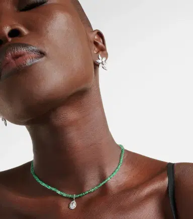 Kamyen 18kt black gold choker with emeralds and diamonds | Thumbnail 4 Kamyen 18kt black gold choker with emeralds and diamonds | Thumbnail 4