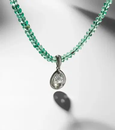 Kamyen 18kt black gold choker with emeralds and diamonds | Thumbnail 6 Kamyen 18kt black gold choker with emeralds and diamonds | Thumbnail 6