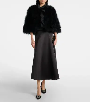 Yves Salomon Faux fur cape | Thumbnail 2 Yves Salomon Faux fur cape | Thumbnail 2